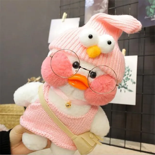 30cm Cute Plush LaLafanfan Cafe Duck Lovely Cartoon Plush Toy Stuffed Soft Kawaii Duck Doll Animal Pillow For Children Gifts