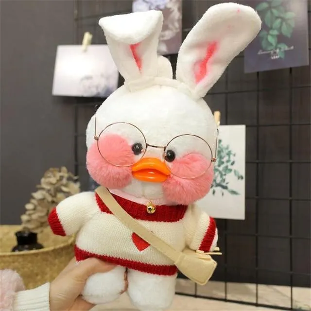 30cm Cute Plush LaLafanfan Cafe Duck Lovely Cartoon Plush Toy Stuffed Soft Kawaii Duck Doll Animal Pillow For Children Gifts