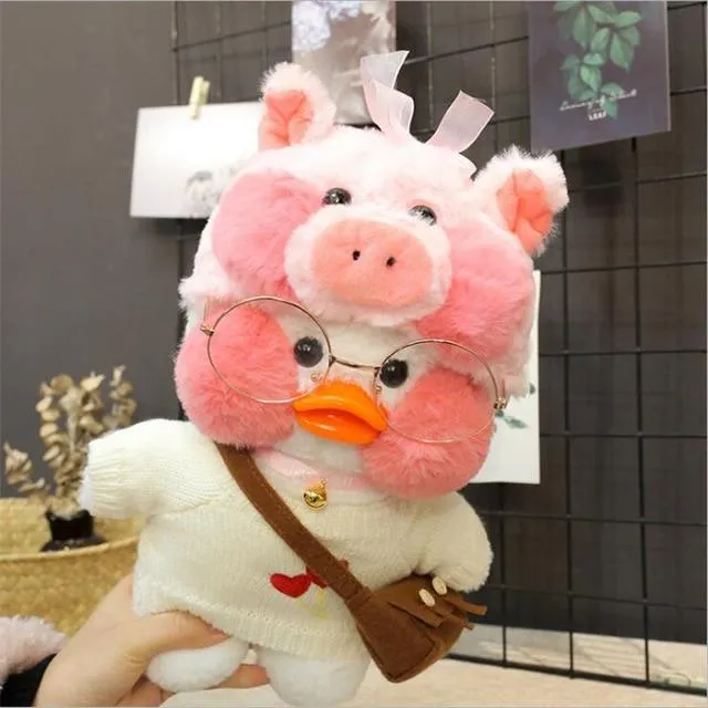 30cm Cute Plush LaLafanfan Cafe Duck Lovely Cartoon Plush Toy Stuffed Soft Kawaii Duck Doll Animal Pillow For Children Gifts