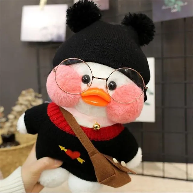 30cm Cute Plush LaLafanfan Cafe Duck Lovely Cartoon Plush Toy Stuffed Soft Kawaii Duck Doll Animal Pillow For Children Gifts