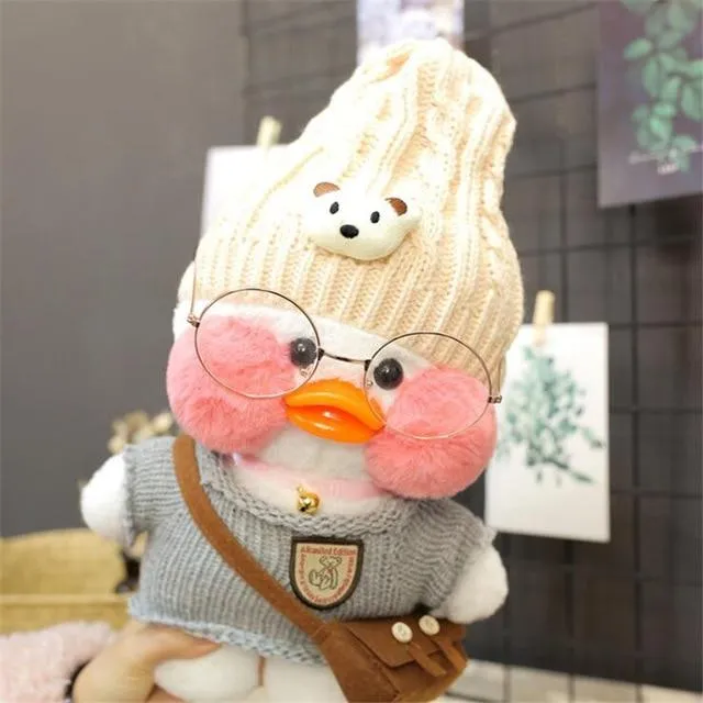 30cm Cute Plush LaLafanfan Cafe Duck Lovely Cartoon Plush Toy Stuffed Soft Kawaii Duck Doll Animal Pillow For Children Gifts