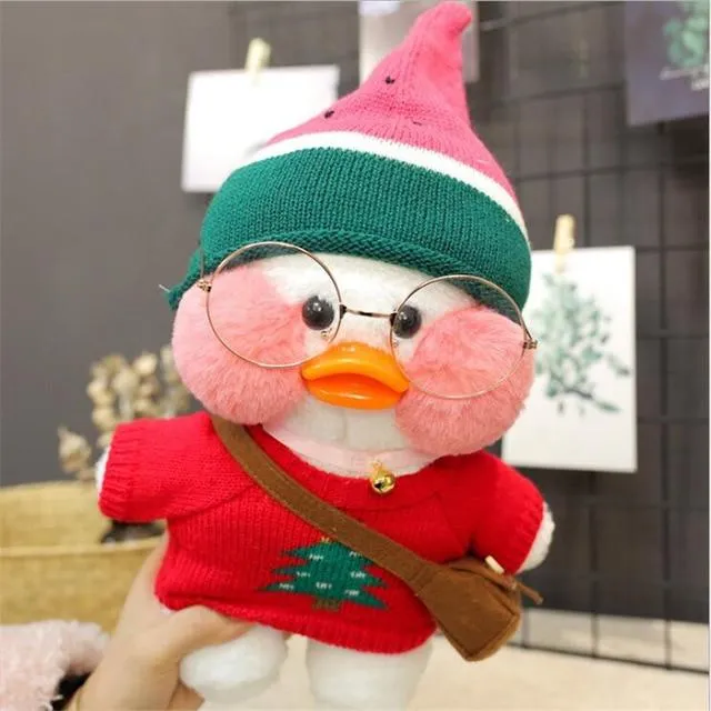 30cm Cute Plush LaLafanfan Cafe Duck Lovely Cartoon Plush Toy Stuffed Soft Kawaii Duck Doll Animal Pillow For Children Gifts