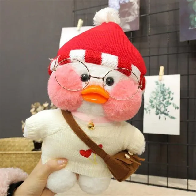 30cm Cute Plush LaLafanfan Cafe Duck Lovely Cartoon Plush Toy Stuffed Soft Kawaii Duck Doll Animal Pillow For Children Gifts