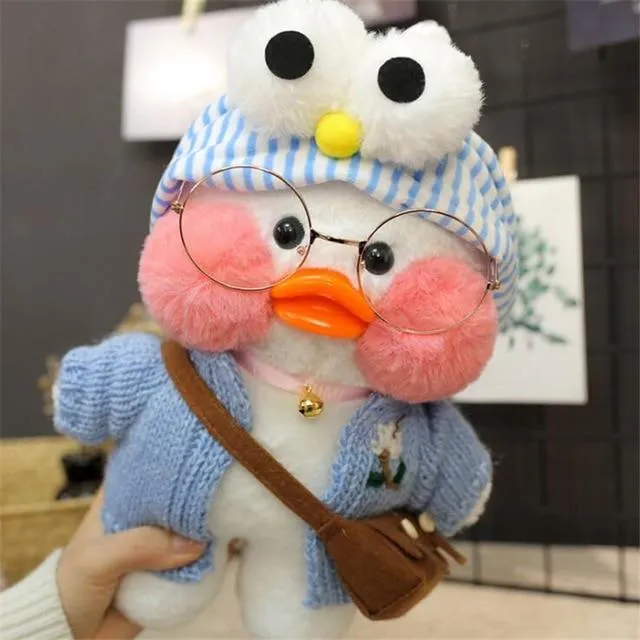 30cm Cute Plush LaLafanfan Cafe Duck Lovely Cartoon Plush Toy Stuffed Soft Kawaii Duck Doll Animal Pillow For Children Gifts