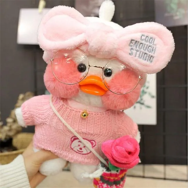 30cm Cute Plush LaLafanfan Cafe Duck Lovely Cartoon Plush Toy Stuffed Soft Kawaii Duck Doll Animal Pillow For Children Gifts