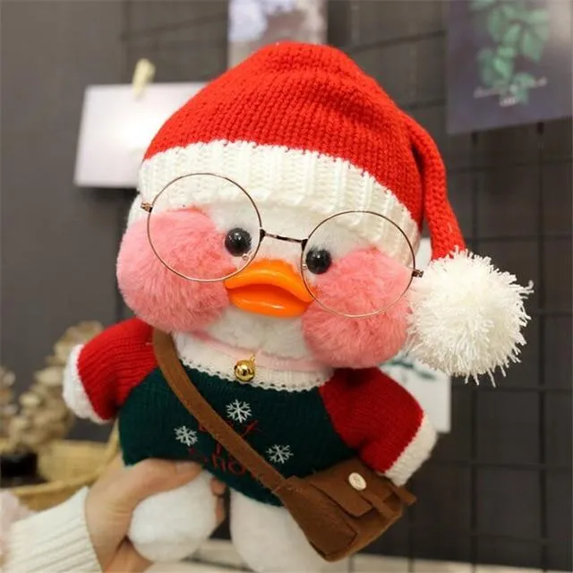 30cm Cute Plush LaLafanfan Cafe Duck Lovely Cartoon Plush Toy Stuffed Soft Kawaii Duck Doll Animal Pillow For Children Gifts