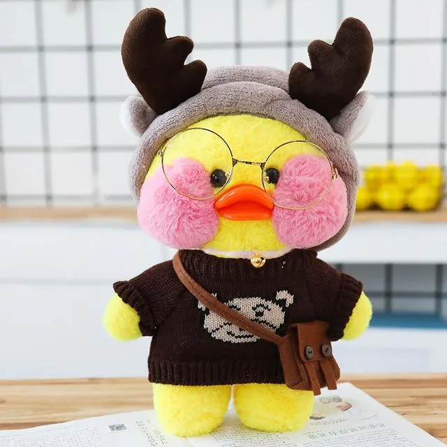 30cm Cute Plush LaLafanfan Cafe Duck Lovely Cartoon Plush Toy Stuffed Soft Kawaii Duck Doll Animal Pillow For Children Gifts