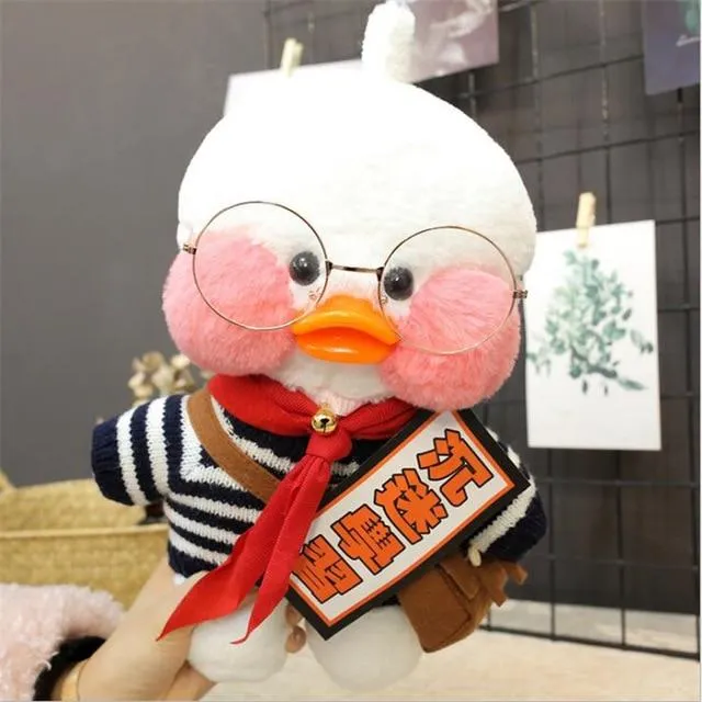 30cm Cute Plush LaLafanfan Cafe Duck Lovely Cartoon Plush Toy Stuffed Soft Kawaii Duck Doll Animal Pillow For Children Gifts