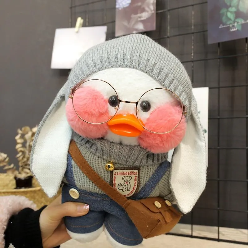 30cm Cute Plush LaLafanfan Cafe Duck Lovely Cartoon Plush Toy Stuffed Soft Kawaii Duck Doll Animal Pillow For Children Gifts