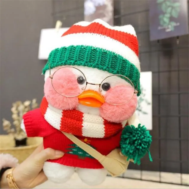 30cm Cute Plush LaLafanfan Cafe Duck Lovely Cartoon Plush Toy Stuffed Soft Kawaii Duck Doll Animal Pillow For Children Gifts