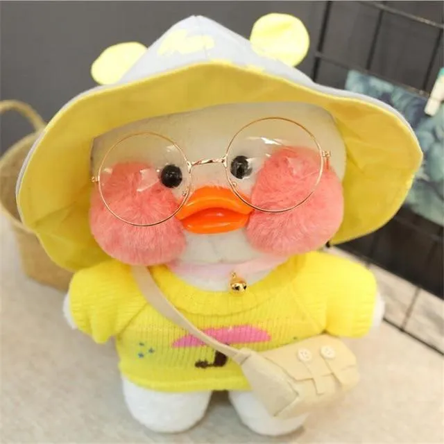 30cm Cute Plush LaLafanfan Cafe Duck Lovely Cartoon Plush Toy Stuffed Soft Kawaii Duck Doll Animal Pillow For Children Gifts