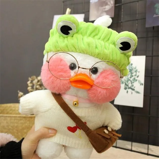 30cm Cute Plush LaLafanfan Cafe Duck Lovely Cartoon Plush Toy Stuffed Soft Kawaii Duck Doll Animal Pillow For Children Gifts