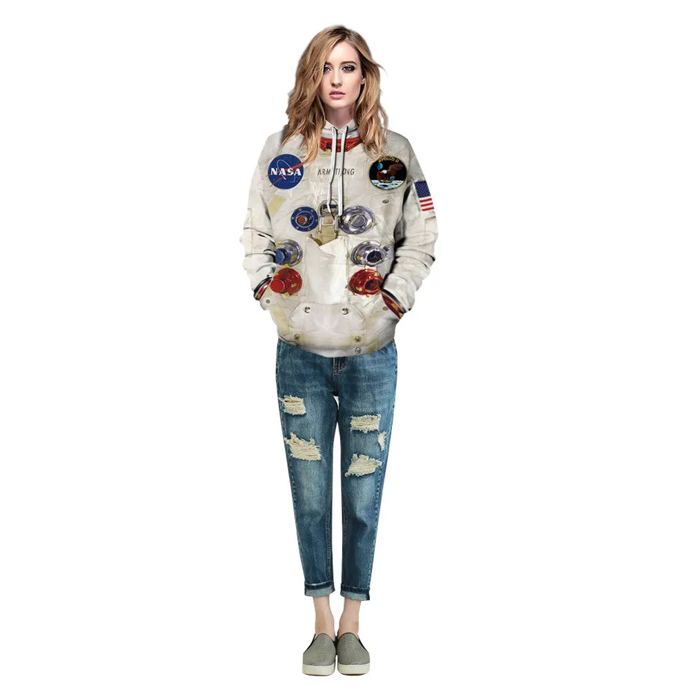 3D Armstrong Space Suite Hoodies Men/Women Casual Spacesuit