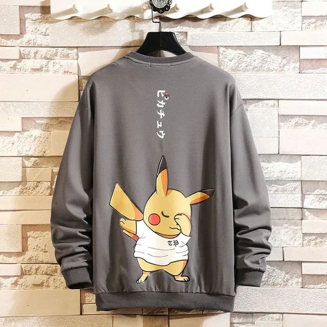 5XL Anime Hoodies Men Black Hooded Japanese Style Cartoon Sweatshirt Mens Hip Hop Brown Causal Hoodiee No Xxxtentacion Loose