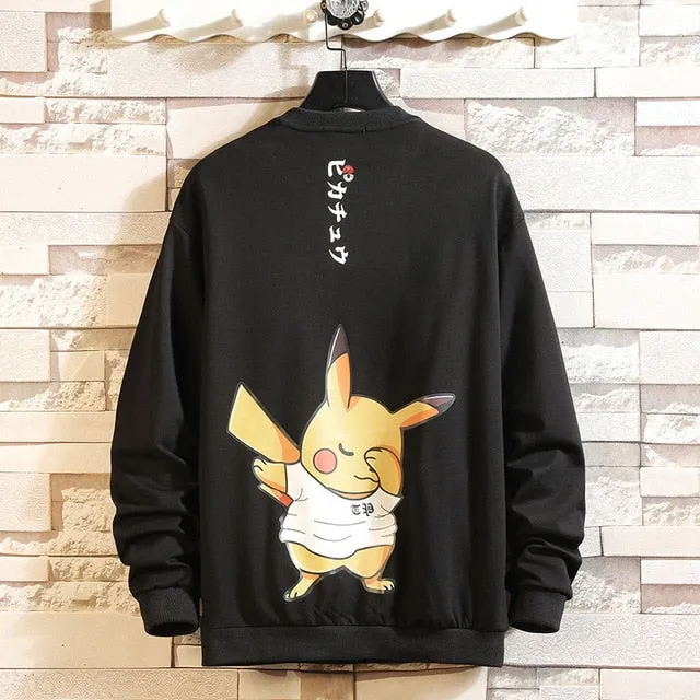 5XL Anime Hoodies Men Black Hooded Japanese Style Cartoon Sweatshirt Mens Hip Hop Brown Causal Hoodiee No Xxxtentacion Loose