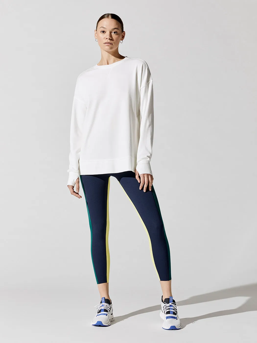 After Class Split Sweatshirt - Lily White