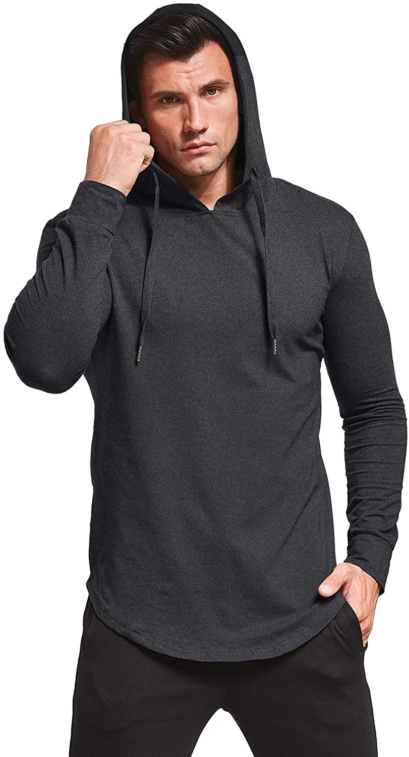 Aiyino Men's S-5X Short/Long Sleeve Fashion Athletic Hoodies Sport Sweatshirt  Pullover