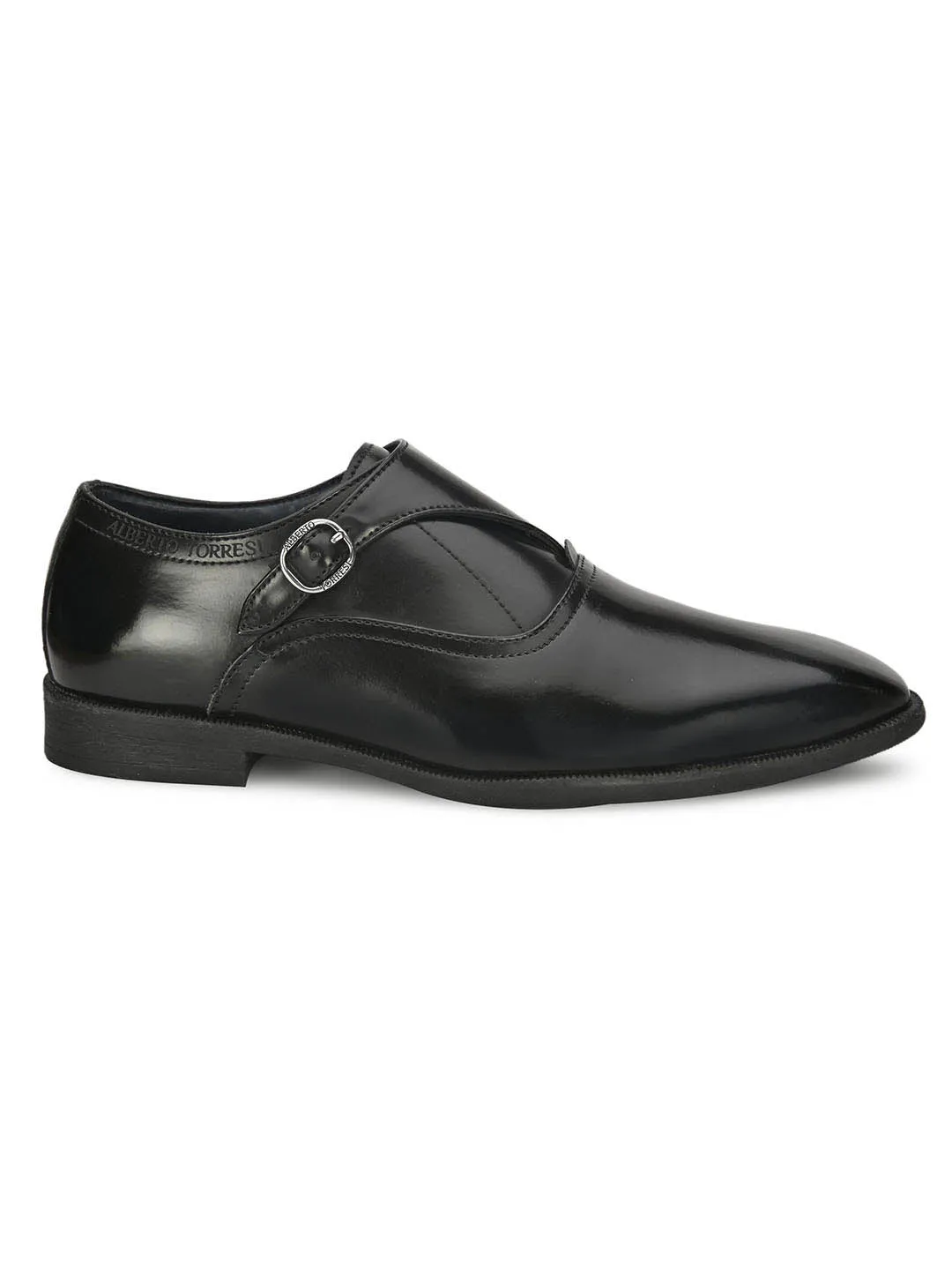 Alberto Torresi Mens Black Slip-On Formal Shoes - Stylish, Comfortable & Elegant Footwear for Any Occasion