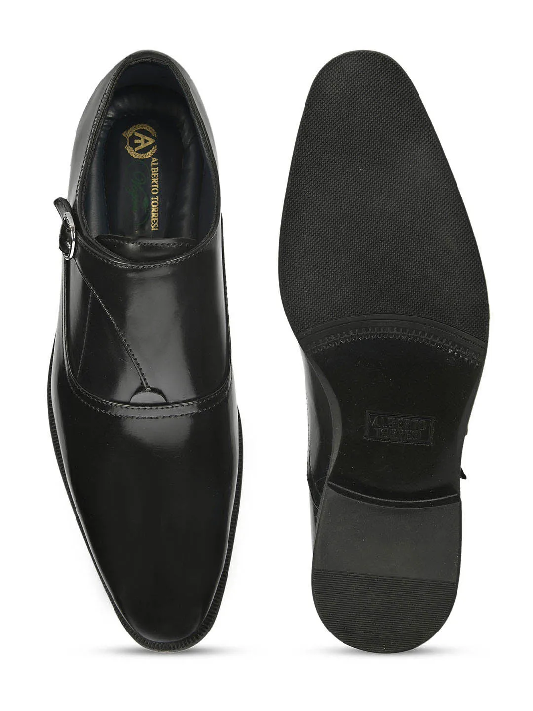 Alberto Torresi Mens Black Slip-On Formal Shoes - Stylish, Comfortable & Elegant Footwear for Any Occasion