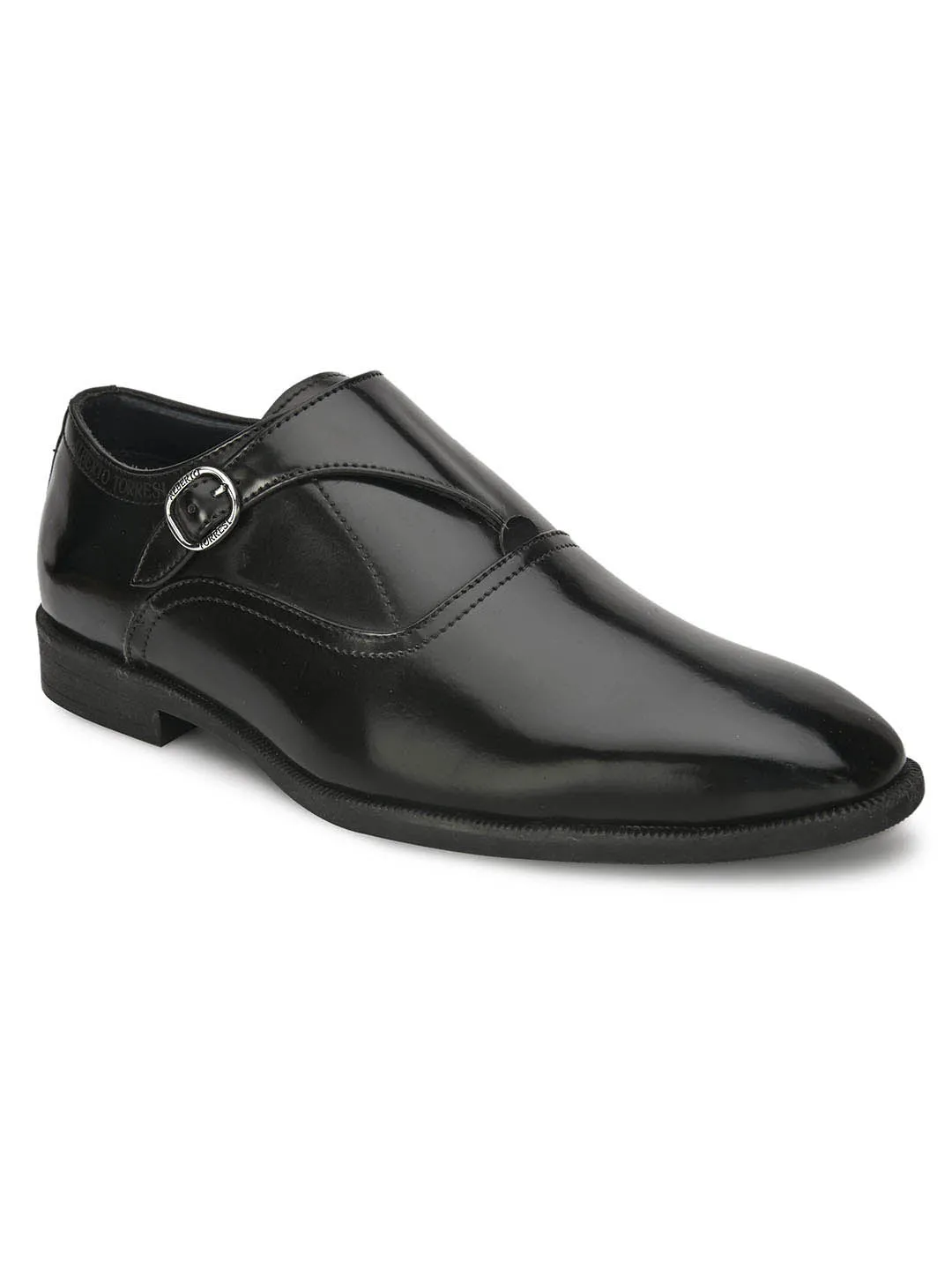 Alberto Torresi Mens Black Slip-On Formal Shoes - Stylish, Comfortable & Elegant Footwear for Any Occasion