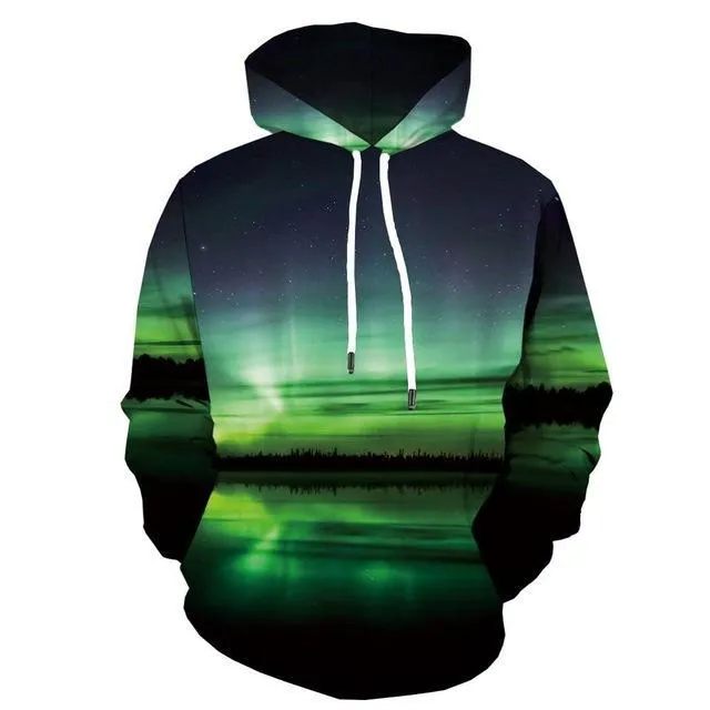 Anime Flame  3d Colorful Casual Long Sleeve   Hoodies