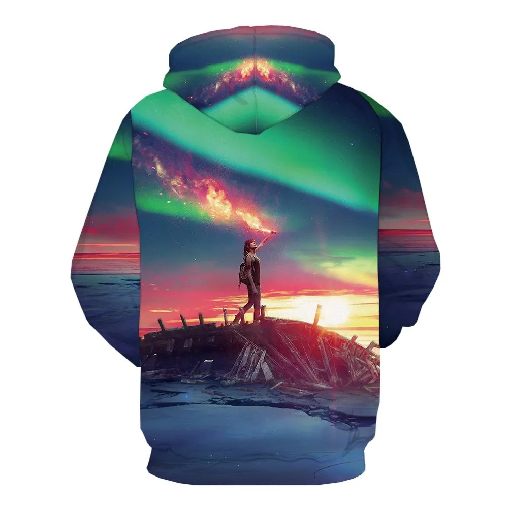 Anime Flame  3d Colorful Casual Long Sleeve   Hoodies