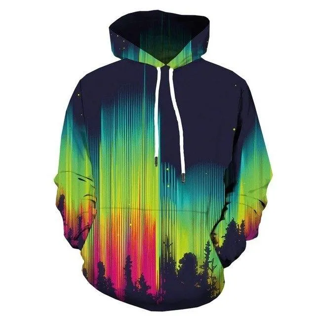 Anime Flame  3d Colorful Casual Long Sleeve   Hoodies