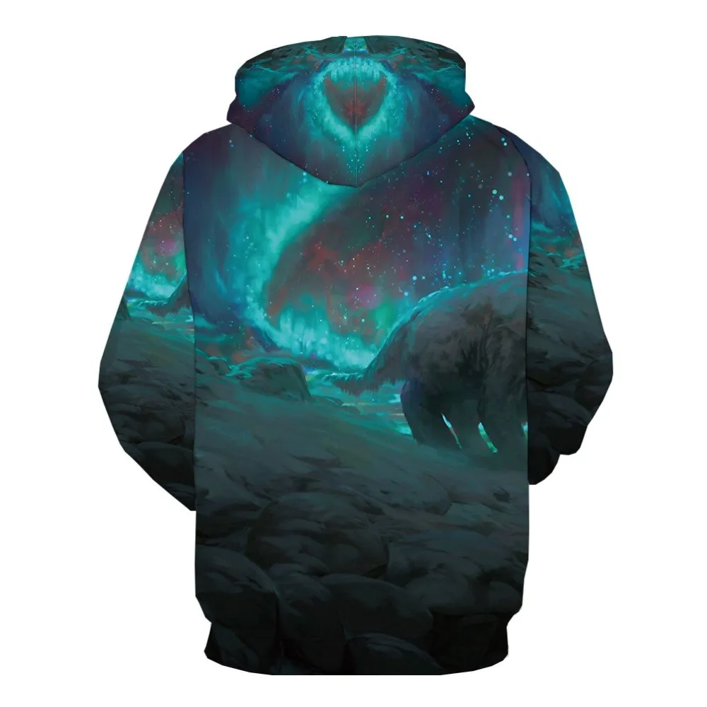 Anime Flame  3d Colorful Casual Long Sleeve   Hoodies