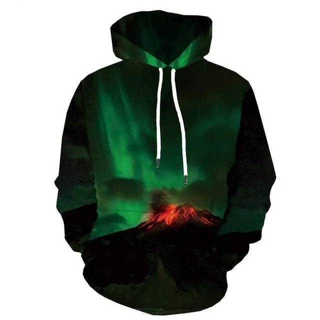 Anime Flame  3d Colorful Casual Long Sleeve   Hoodies