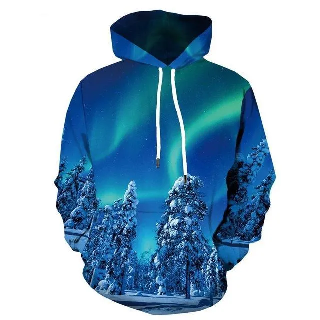 Anime Flame  3d Colorful Casual Long Sleeve   Hoodies