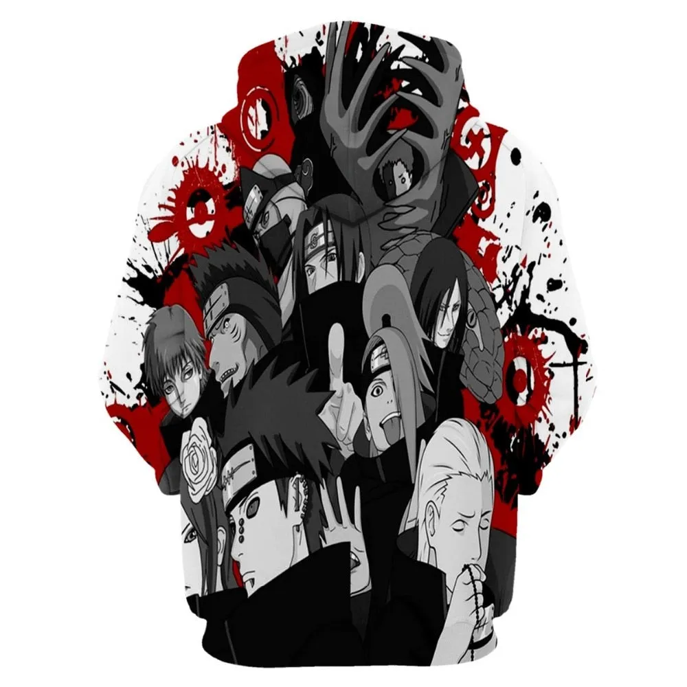 Anime Naruto 3D Hoodies Streetwear Sweatshirt Casual Hoody Men Women 3D Pullover Harajuku Tracksuit Male Hip Hop Hooded DropShip