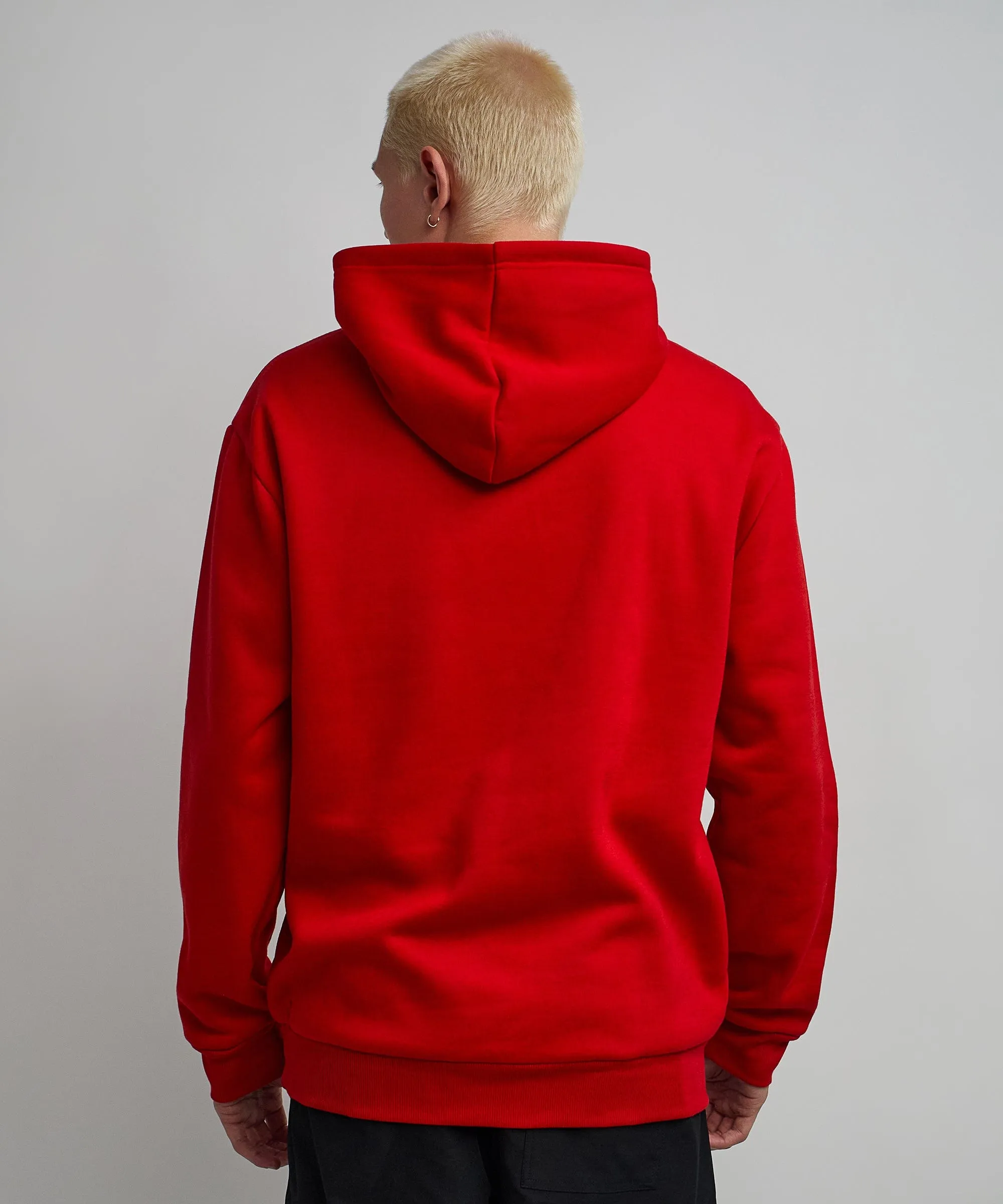 Anti Social Cherub Graphic Print Hoodie - Red