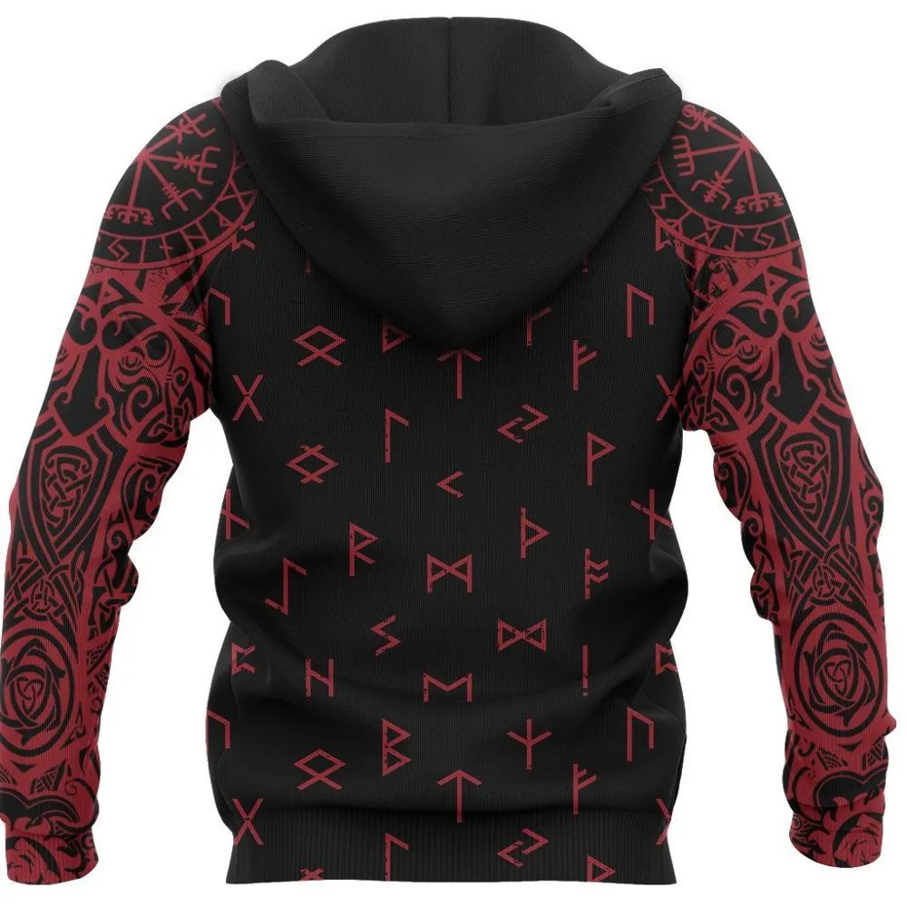 Autumn Casual Unisex Raven of Odin 3D Printed Streetwear Pullover Hoodies