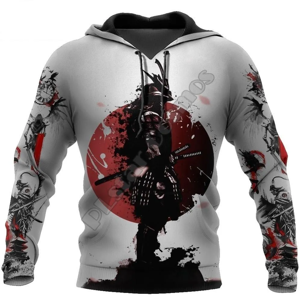 Autumn Unisex Samurai Armor 3D All Over Printed Zipper Sweatshirt Hoodies