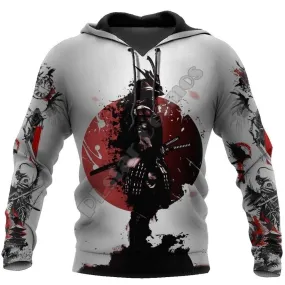 Autumn Unisex Samurai Armor 3D All Over Printed Zipper Sweatshirt Hoodies