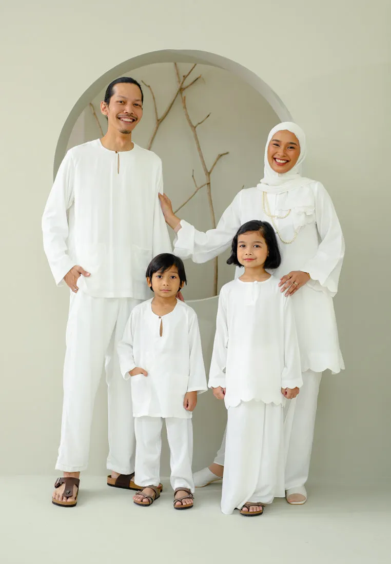 Baju Melayu Embun Men (White)