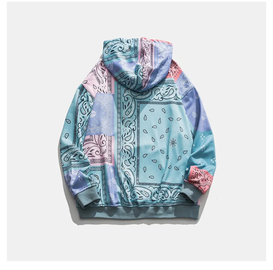 Bandana Patchwork Hoodies