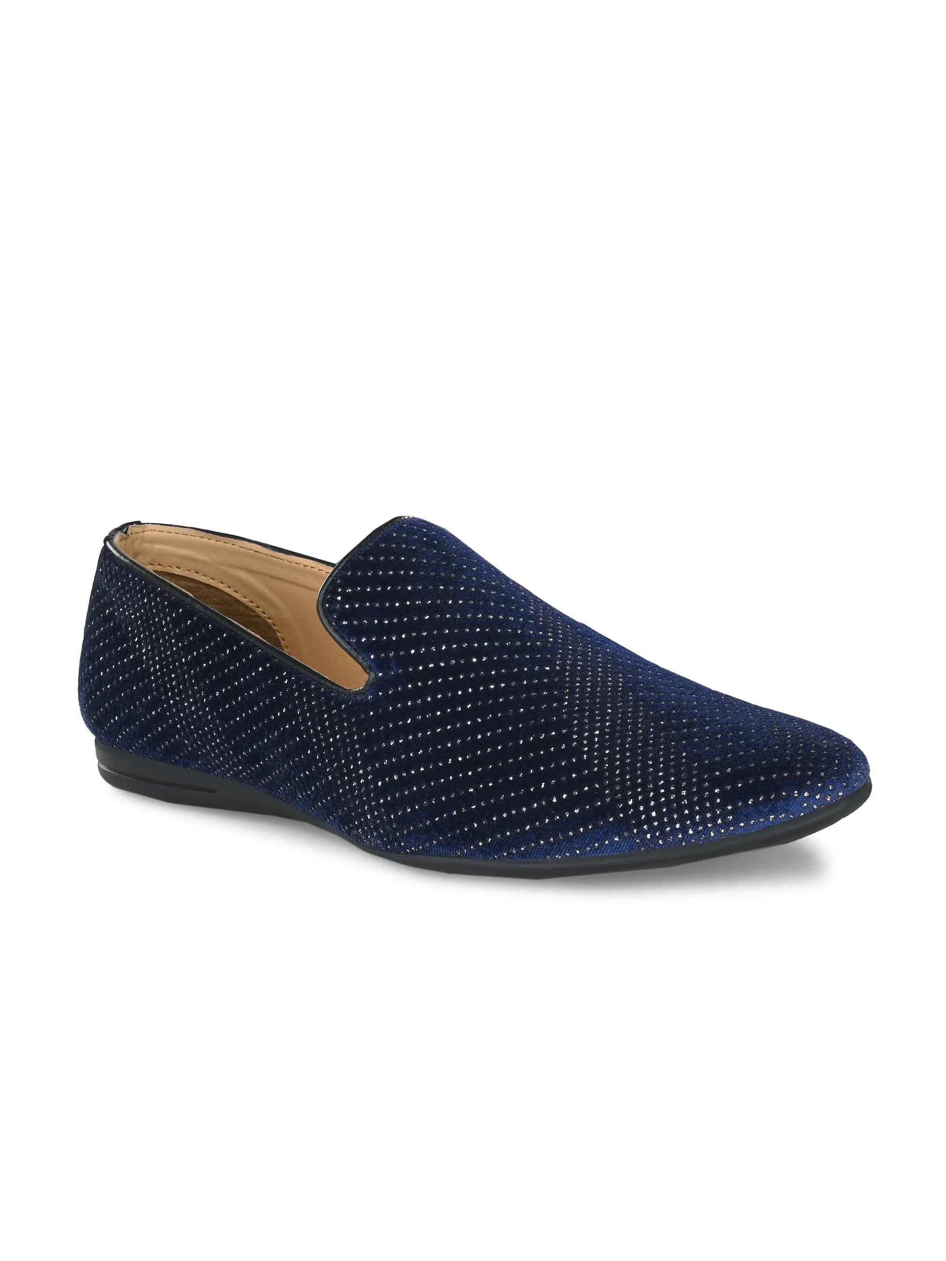 Basit Blue Formal Slip-Ons