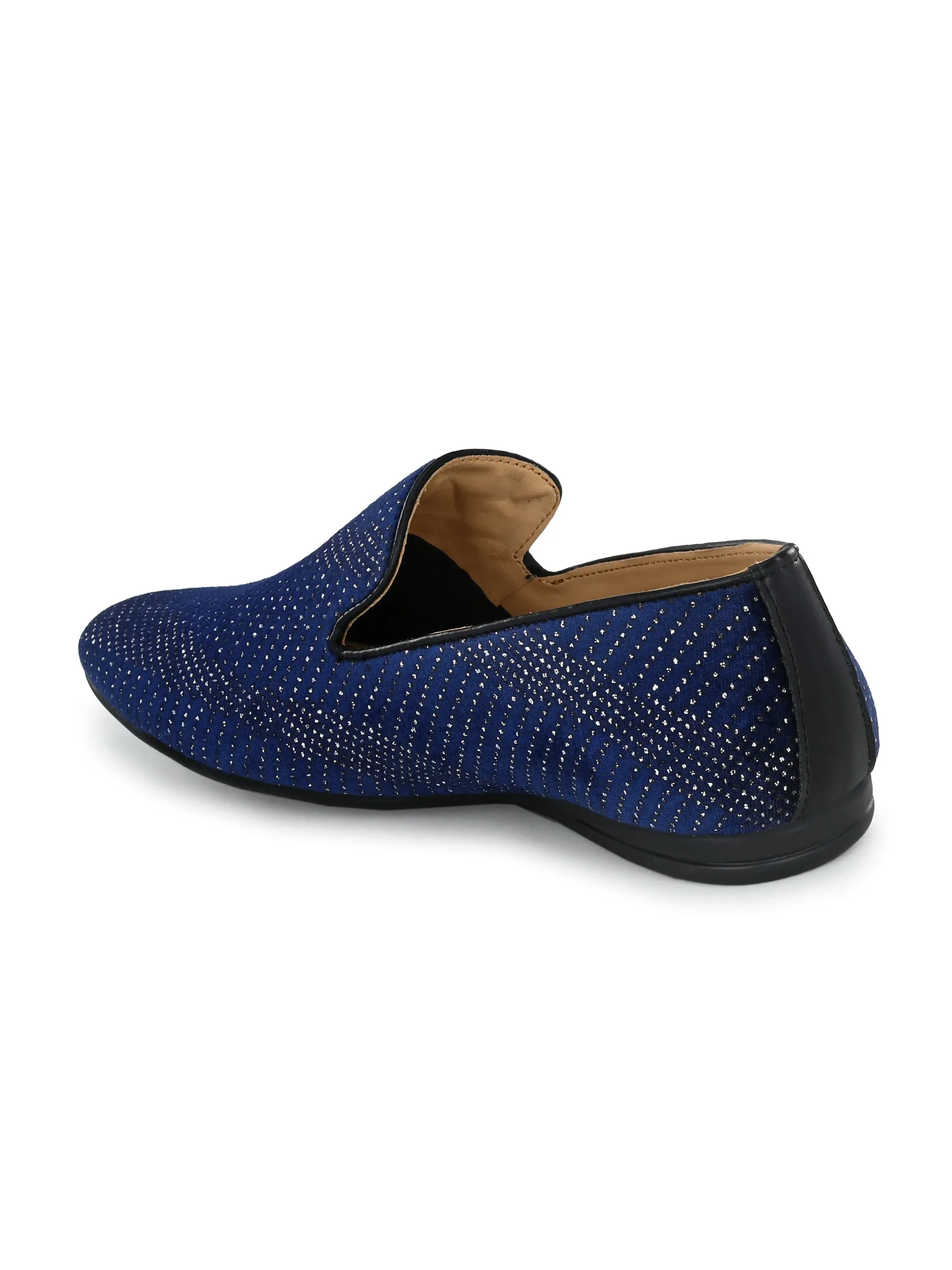 Basit Blue Formal Slip-Ons