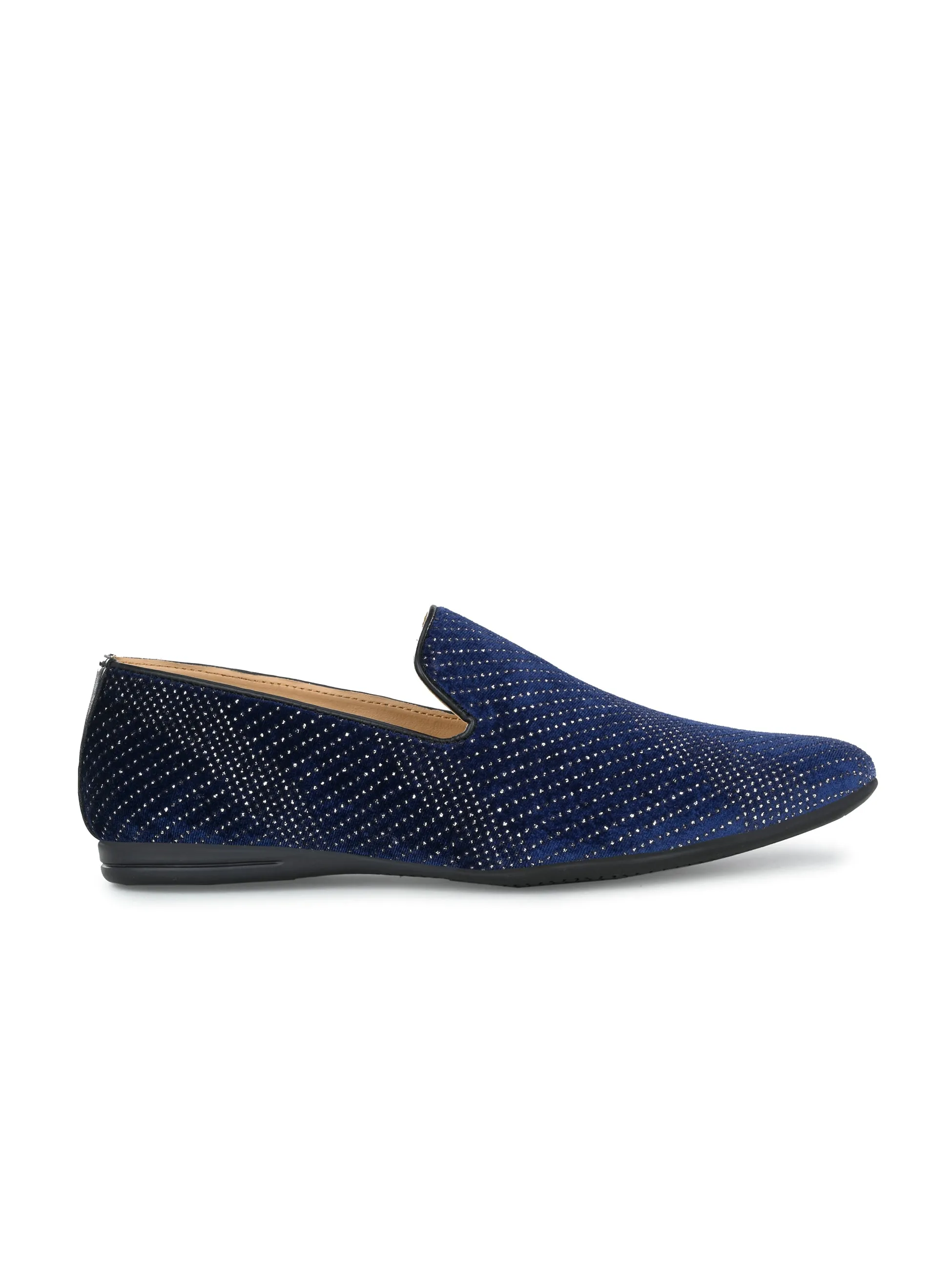 Basit Blue Formal Slip-Ons