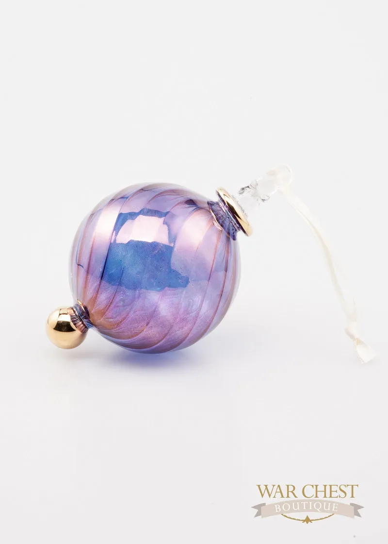 Beveled Ball Ornament Purple