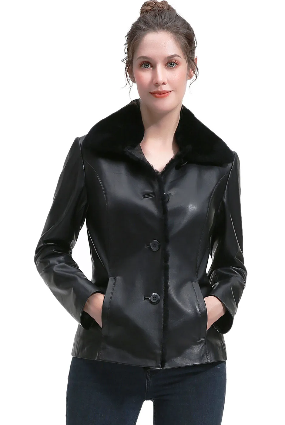 BGSD Women Grace Lambskin Leather Jacket