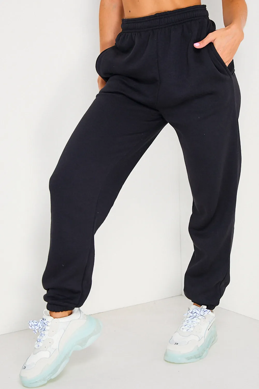 Black Oversized Casual Joggers