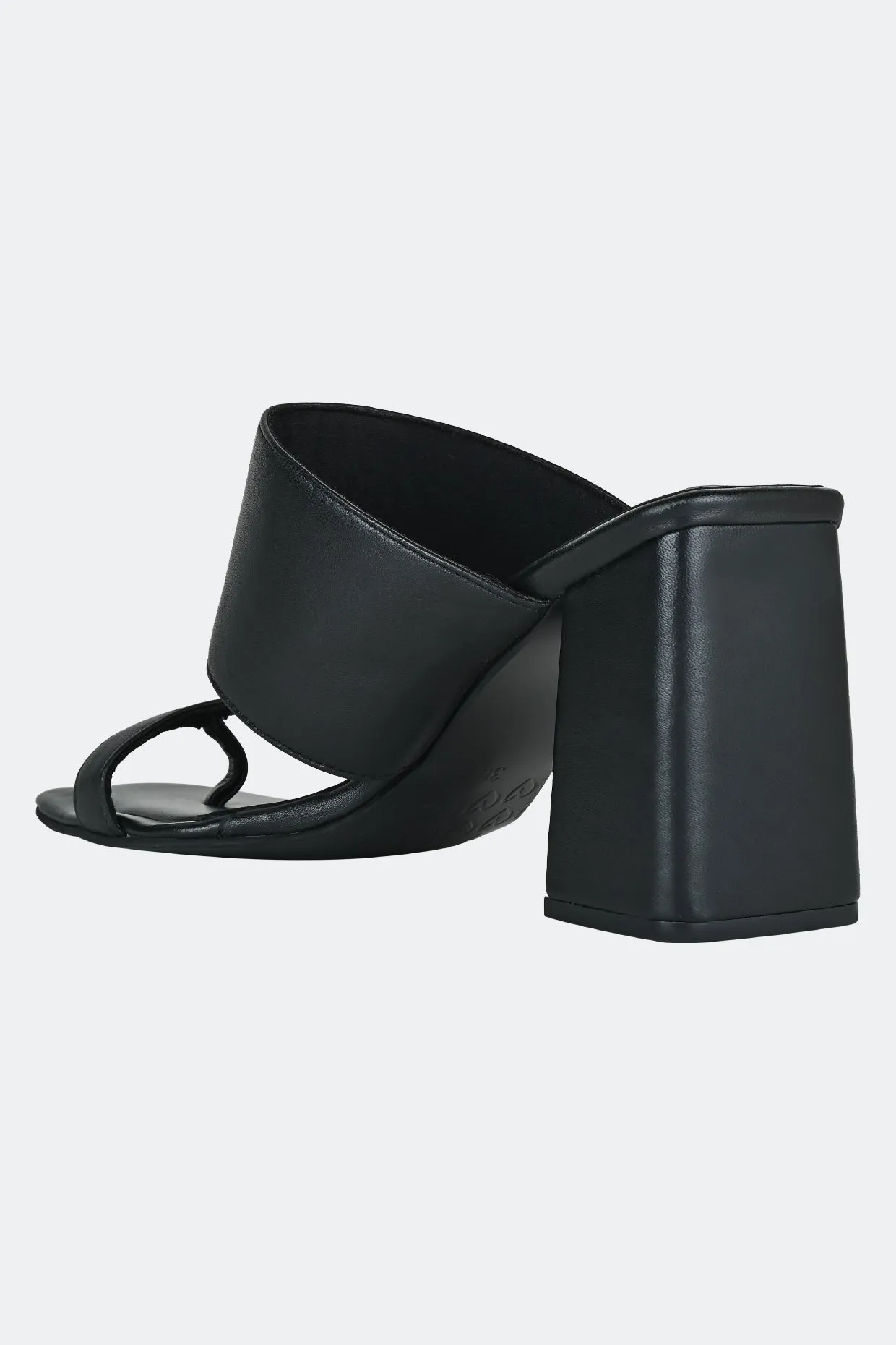 Black Two Strap Heels For Women