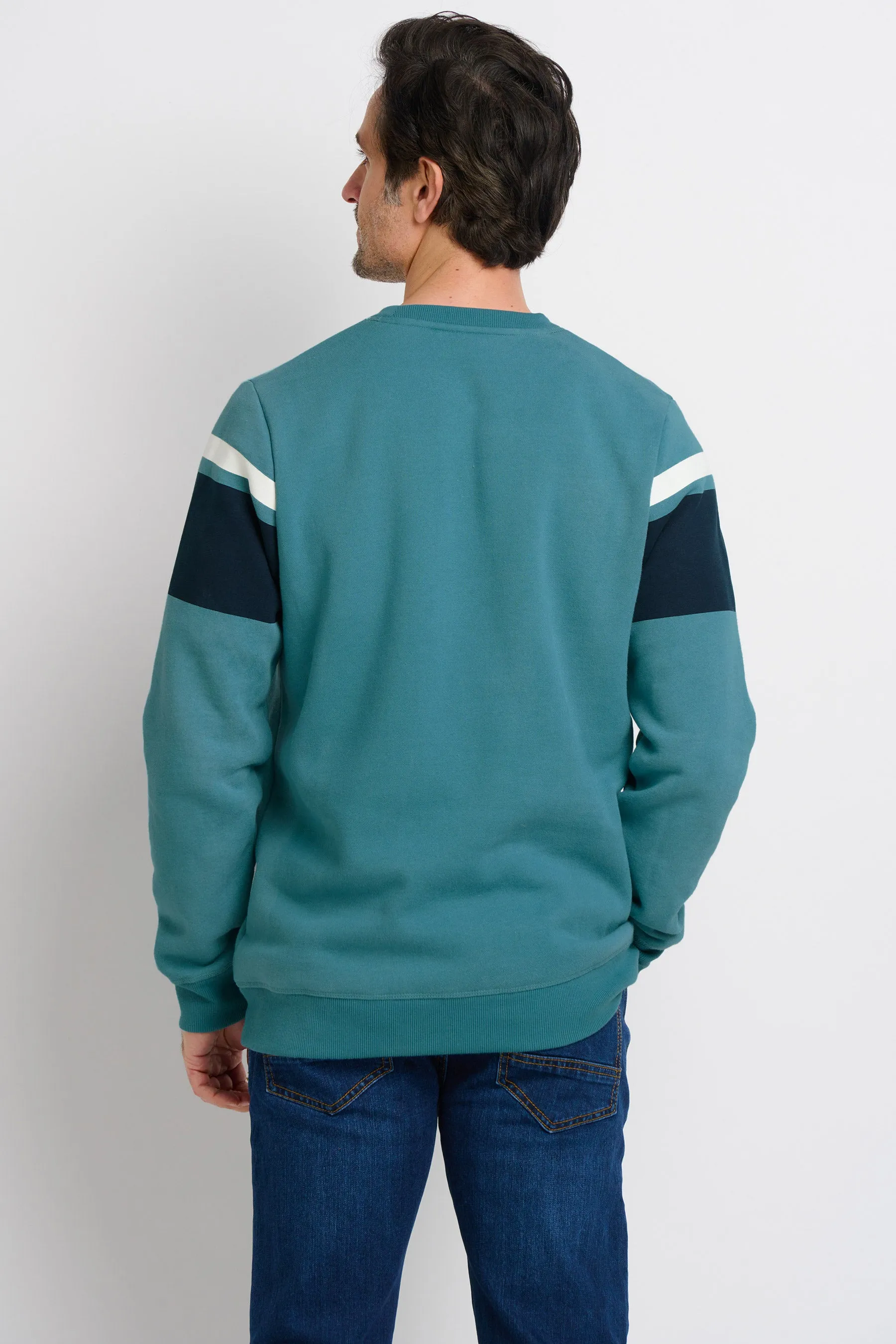 Chest Stripe Crew Neck Sweat