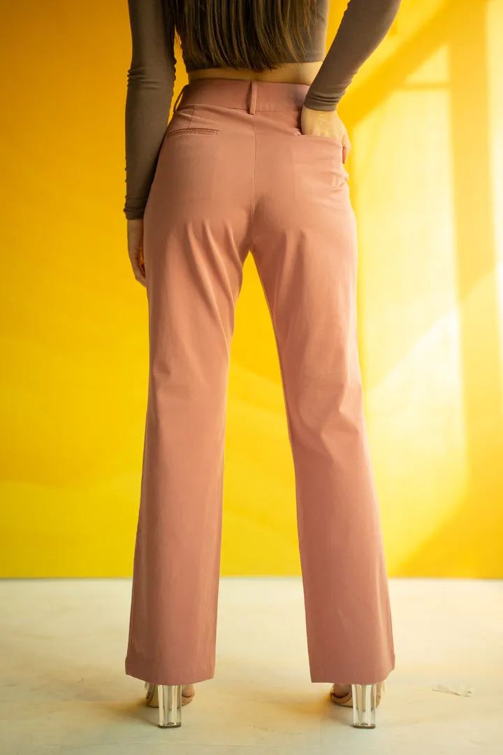 Coral Cotton Stretch Chinos - Women