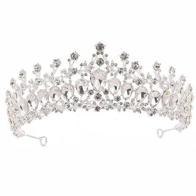 Crystal Baroque Luxury Wedding & Prom Queen Crown