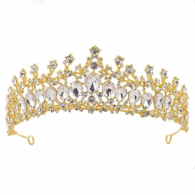 Crystal Baroque Luxury Wedding & Prom Queen Crown