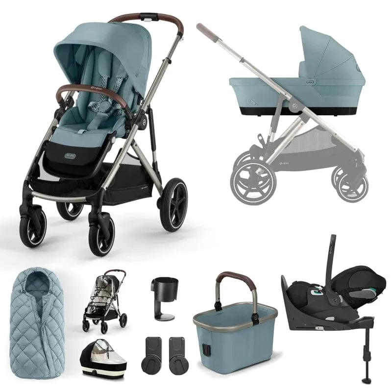 Cybex Gazelle S Luxury Bundle - Taupe / Sky Blue