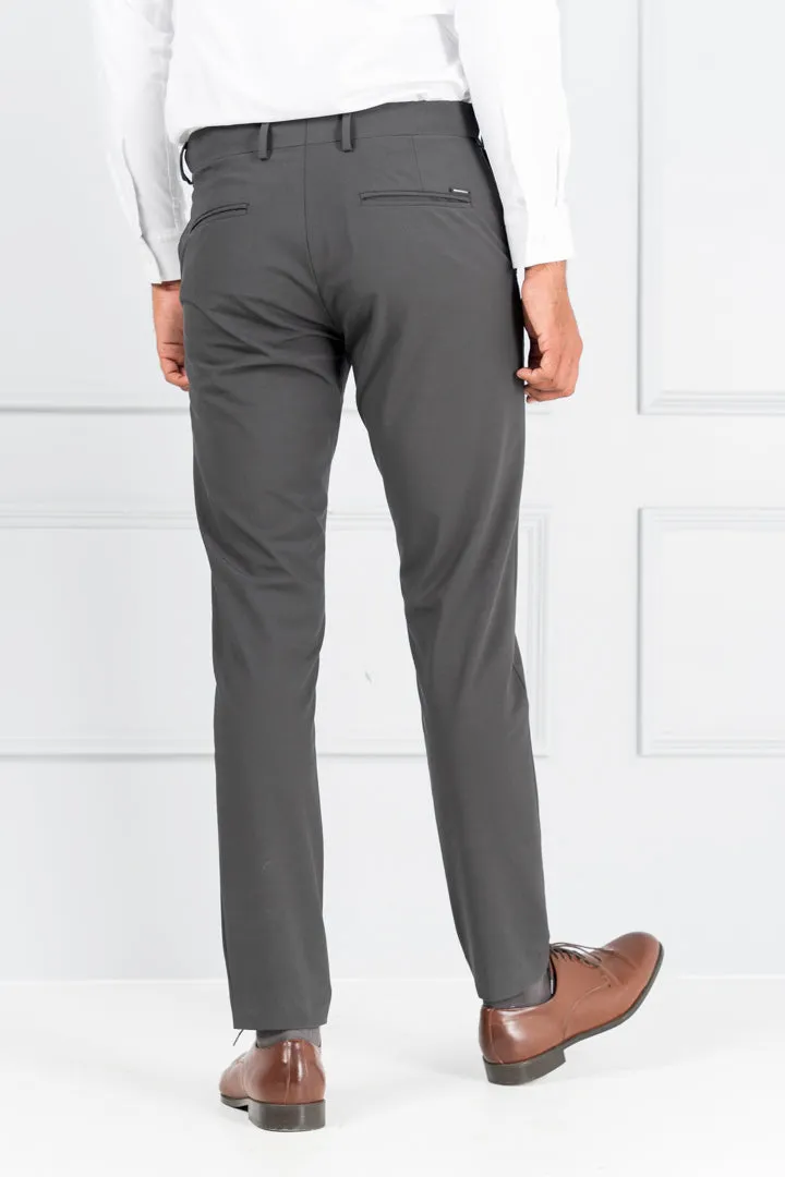 Dark Grey Stretch Formal Pants